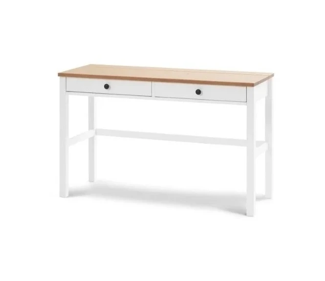 Фото для КЫМОР Письменный стол 121x47х75 белый/светло-коричневый