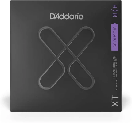 Фото для Струны для акустической гитары D'Addario XTABR1152 11-52, бронза с антикоррозионным покрытием, D'Addario (Дадарио)