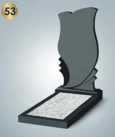 Фото для № 53 Памятник из чёрного гранита