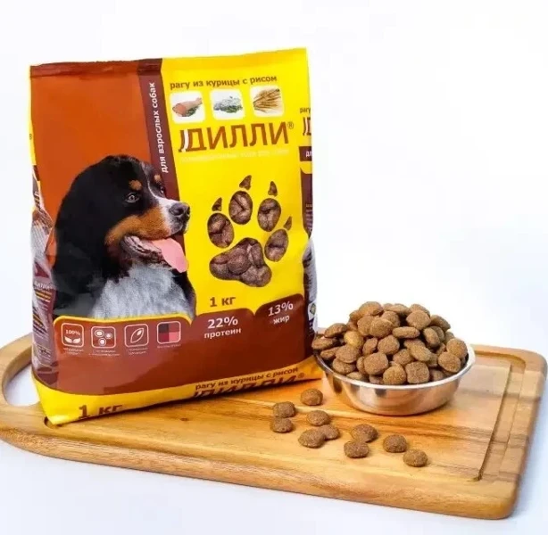 Фото для Корм сухой д/собак ДИЛЛИ РАГУ ИХ КУРИЦЫ С РИСОМ 1кг