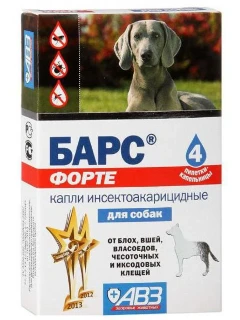 Барс Форте д/собак инсектоакарицидные 4 пипетки